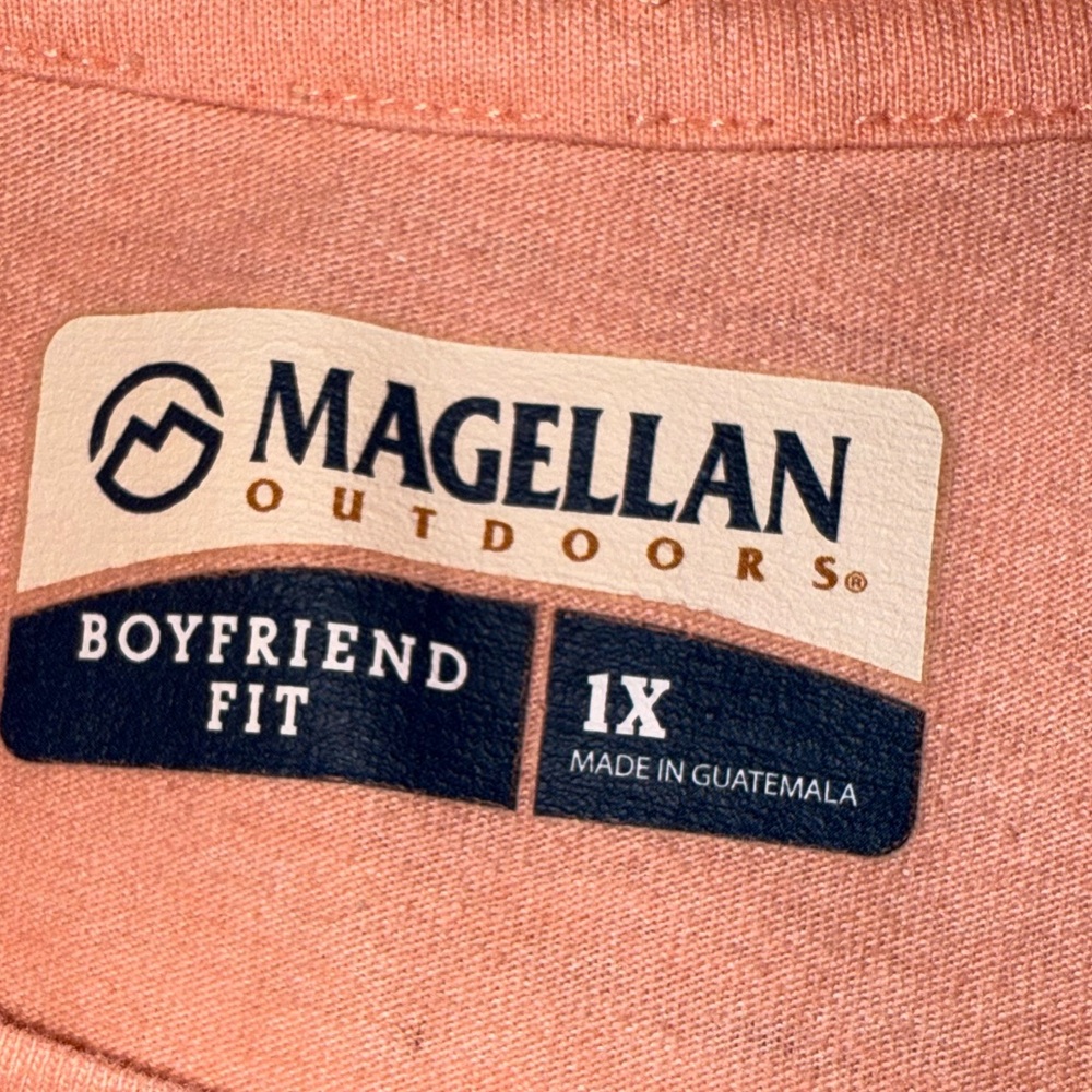 🍑 NWOT Magellan Outdoors SOFT Women's Coral Long Sleeve Tee 1X - Picture 5 of 5